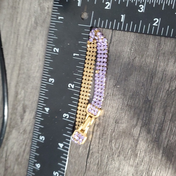 Swarovski Elegant Purple Crystal Bracelet  B3305 Missing One Stone - Picture 6 of 6